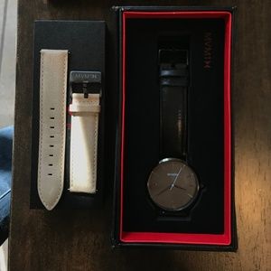 Men's MVMT - Black Leather + Black Dial